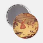 astronomie, Antiek Aziatische Keltische Kunst Magneet (Voorkant / Achterkant)