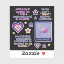 Astronomie blauw paars en geel