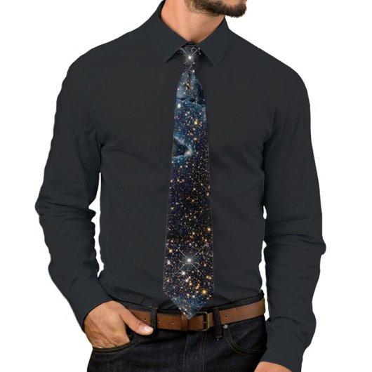 Astronomie Blue Night Sky Foto Stropdas