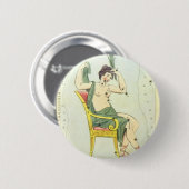  astronomie, Cassiopeia Constellation Stars Ronde Button 5,7 Cm (Voorkant /achterkant)