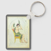  astronomie, Cassiopeia Constellation Stars Sleutelhanger (Achterkant)