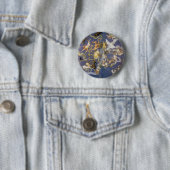  Astronomie Celestial Fresco, Constellations Ronde Button 5,7 Cm (In situ)