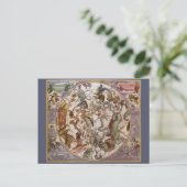  astronomie, Constellations of Southern Sky Briefkaart (Staand voorkant)