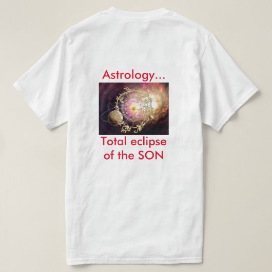 Astronomie eclipses astrologie T-shirt (Design achterkant)