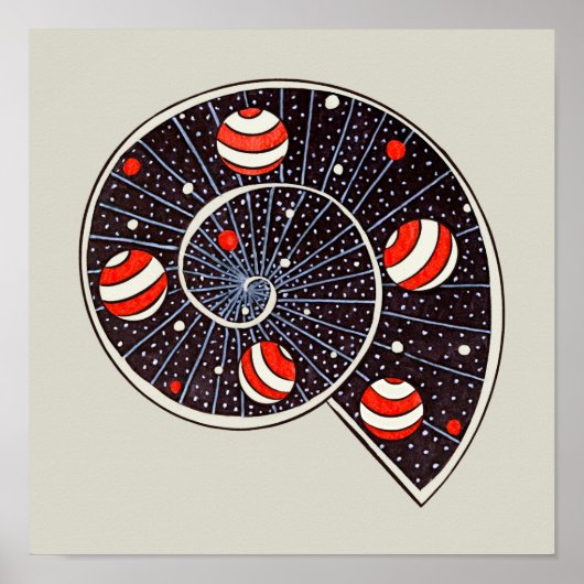 Astronomie Funny Space Spiral Galaxy Poster (Voorkant)