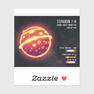 Astronomie Grootste Ster Ruimtewetenschap Infograp Sticker