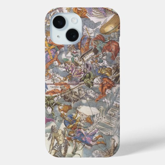  astronomie, Kaart van Christelijke constellaties Case-Mate iPhone Case (Achterkant)