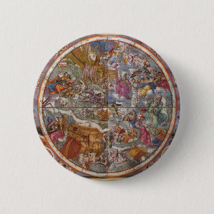 astronomie, Kaart van Christelijke constellaties Ronde Button 5,7 Cm