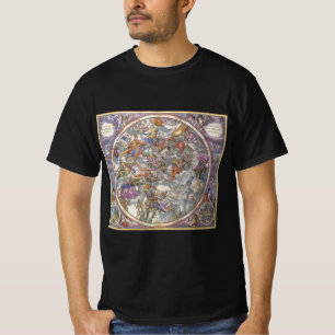  astronomie, Kaart van Christelijke constellaties T-shirt