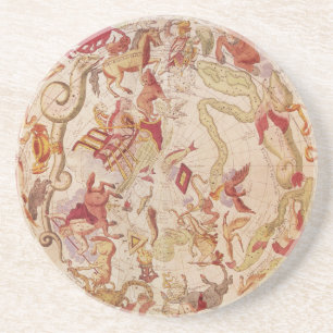  astronomie, Keltische kaart van Carel Allard Zandsteen Onderzetter