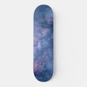 Astronomie kosmos blauwe paarse violette lucht ste skateboard