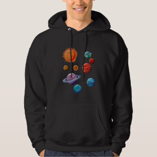 Astronomie Liefhebber Planeten Zon Zonnestelsel As Hoodie