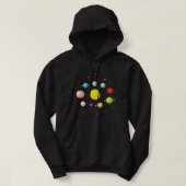Astronomie Liefhebber Wetenschap Nerd Zonnestelsel Hoodie (Design voorkant)