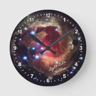 Astronomie, Light Echo Stellar Clock, Hubble Galax Ronde Klok