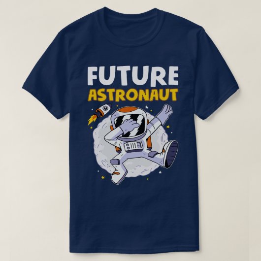 Astronomie Lover Universe Rocket Dabbing Future As T-shirt (Design voorkant)