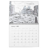 Astronomie Moderne Élégant Calendrier Script (Jan 2027)