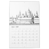 Astronomie Moderne Élégant Calendrier Script (Mar 2027)