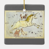 astronomie, Monoceros Unicorn Constellation Keramisch Ornament (Achterkant)