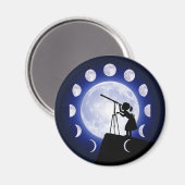 Astronomie Moon Phase Magneet (Voorkant / Achterkant)