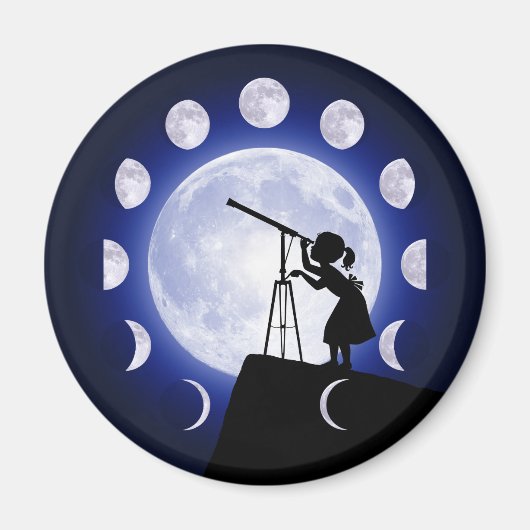 Astronomie Moon Phase Magneet (Voorkant)