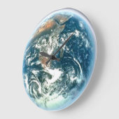 Astronomie-muur op aarde en nachtelijke hemel grote klok (Hoek)