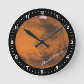 Astronomie & Planet Mars Clock, Hubble / Space Ronde Klok (Voorkant)