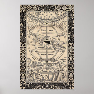  Astronomie Print, Antiek Astronomisch Poster
