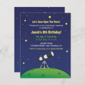 Astronomie rond campout - kinderen op zaterdag in kaart (Voorkant / Achterkant)