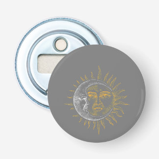 Astronomie Stars Sun Moon Planets Astronaut Button Flesopener