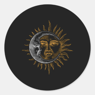 Astronomie Stars Sun Moon Planets Astronaut Ronde Sticker