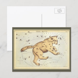 astronomie, Ursa Major Constellation, Beer Briefkaart