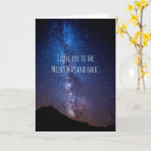 Astronomie Voie Lactée et Carte Anniversaire Précé (Fleur jaune)