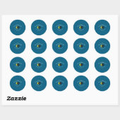 Astronomie Wetenschap Fans Zonsverduistering Ronde Sticker (Vel)