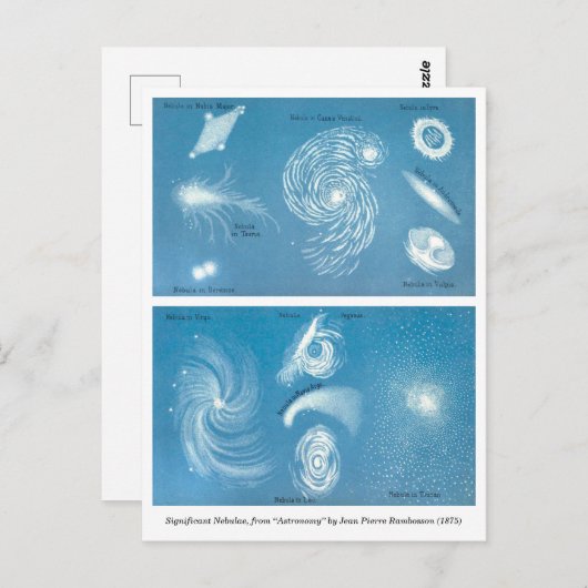 Astronomische Grafiek van Nebulae Briefkaart (Voorkant / Achterkant)