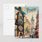 astronomische klok in Prague Briefkaart (Voorkant / Achterkant)