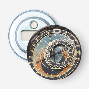 Astronomische klok in Praque Button Flesopener