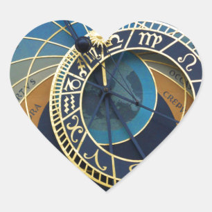 Astronomische klok-Prague Orloj Hart Sticker