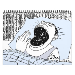 Astronomische Moderne Elegant Script Calendar Kalender