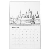 Astronomische Moderne Elegant Script Calendar Kalender (Mar 2026)