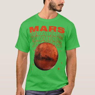 astronomische ruimteliefhebbers op Mars-planeet T-shirt