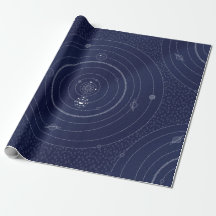 Astronomische ruimtezegels Gift Wrap