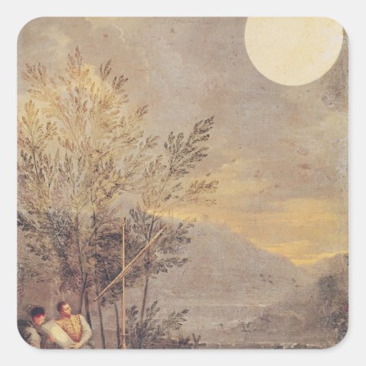 Astronomische waarnemingen 2 vierkante sticker (Voorkant)