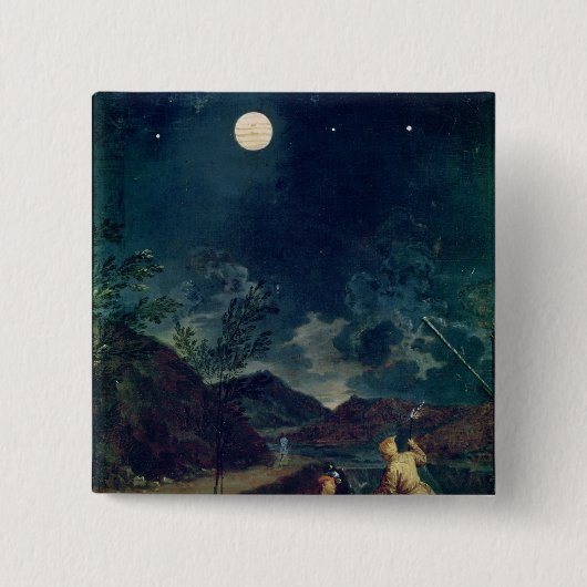 Astronomische waarnemingen vierkante button 5,1 cm (Voorkant)