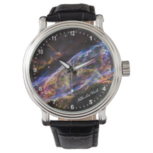 Astronomy & Nebula Veil Watch, Hubble / Galaxy Horloge