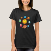 Astronoom Wetenschap Ruimtereis Leuke Planeten Ast T-shirt (Voorkant)
