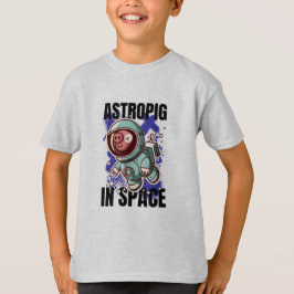 Astropig in de ruimte t-shirt