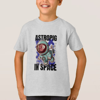 Astropig in de ruimte t-shirt