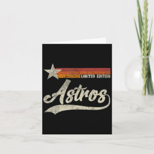 Astros Retro Style 70s 80s Voornaam Kaart