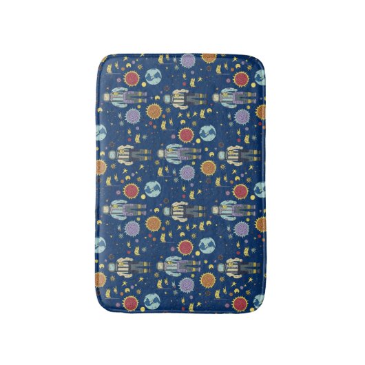 Astrounaut Space Man, kleurrijk Badmat (Voorkant Verticaal)