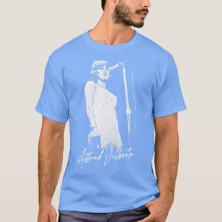 Astrud Gilberto Retro Origineel Fan Design T-shirt